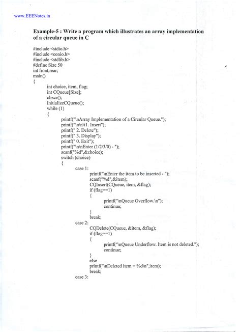 Experiment No : 4 - Circular Queue with Output ~ Vidyarthiplus (V+ ...