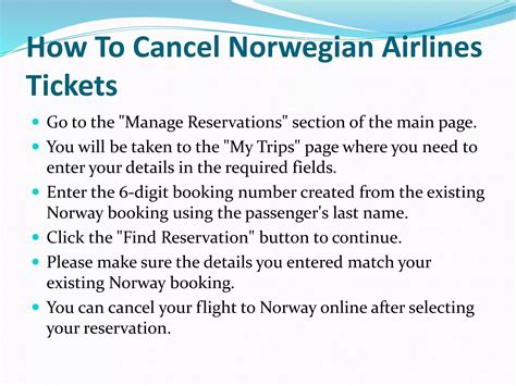 Norwegian Airlines Cancellation Policy | PPT