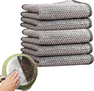 kroywen Multipurpose Wire Dishwashing Rags for Wet and Dry Stainless ...