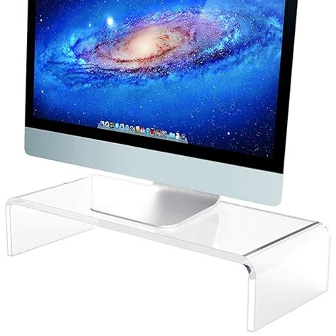 Clear Computer Stand, Acrylic Computer Monitor Riser with Sturdy, Hold ...