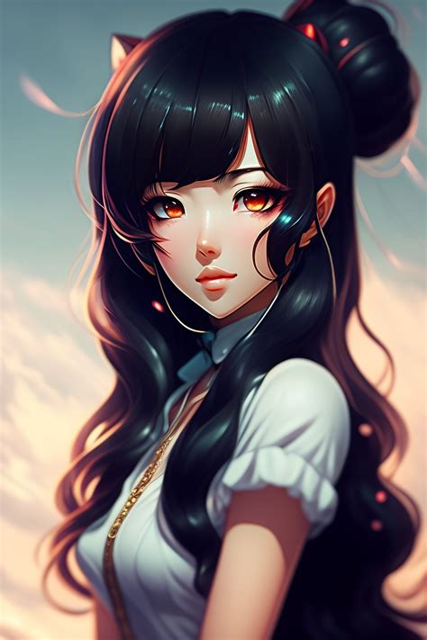 Lexica - Vintage, Nicole, Anime, Character, black hair, black eyes ...