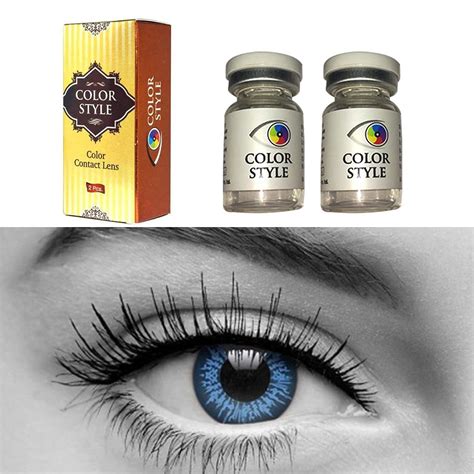 Buy Color Style Blue Color Eye Contact Lens Yearly (0 Power) Online at ...