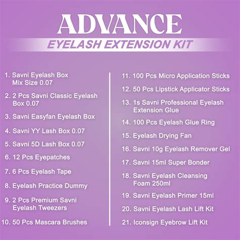 Advanced Eyelash Extension Kit Complete Lash Set – Savni