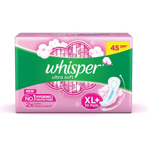 Buy Whisper Ultra Soft XL Plus Sanitary Pads, Pack of 30 count Online ...