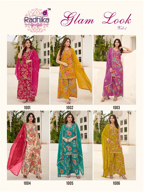 Radhika Glam Look Vol 1 Milano Silk With Work Top Bottom And Dupatta