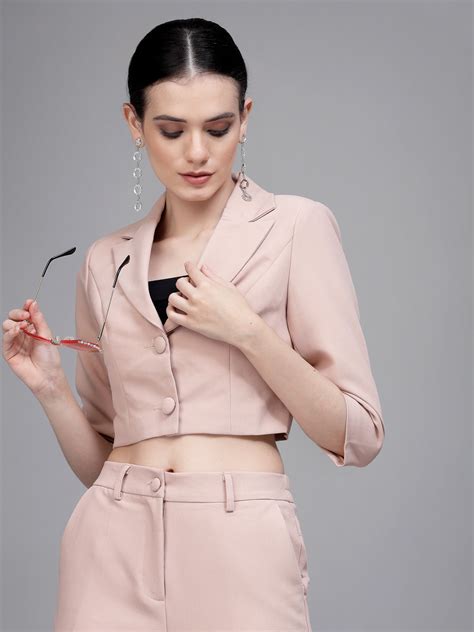 Women Stark Blush Blazer Neck Co-ord Set – Global Republic