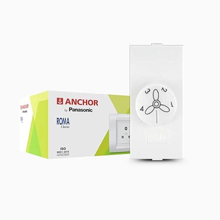 Anchor Roma Fan Step Regulator Tiny Eme 22546, White, 100W : Amazon.in ...