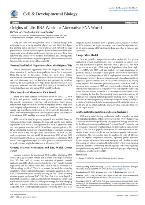 RNA World Explained 的图像结果