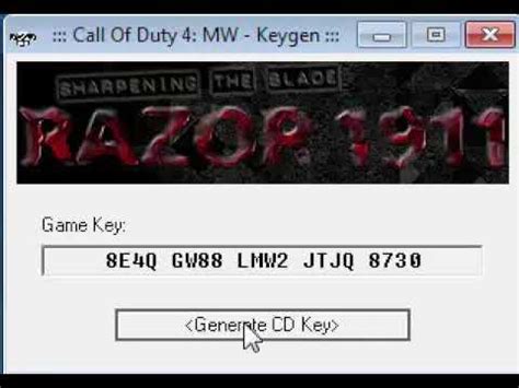Image result for Key Code Generator for Cod4 Multiplayer