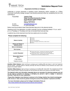 Fillable Online Solicitation Request Form. Revision Fax Email Print ...