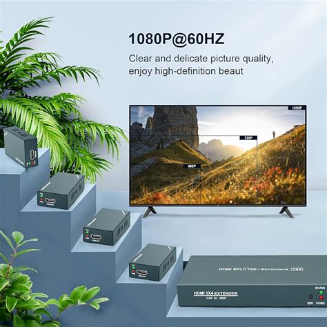 Steetek AAO HDMI Extender Splitter 1x4, 1080P@60Hz, India | Ubuy
