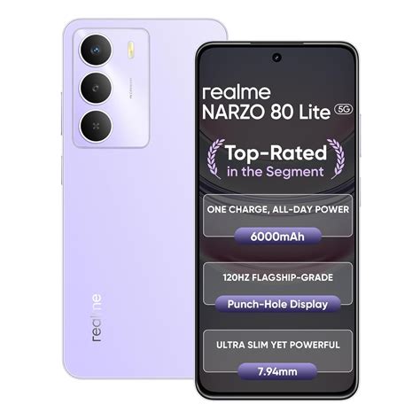 realme NARZO 80 Lite 5G (Crystal Purple, 6GB+128GB) | 6000mAh Long ...