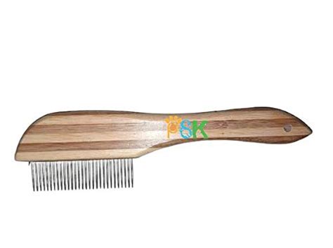 Buy PSK PET MART Dog and Cat Wooden Handle Stainless Steel Teeth Anti ...