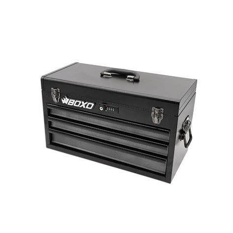 Buy Boxo USA Hand Carry Tool Box 3-Drawer Heavy Duty Steel Toolbox with ...