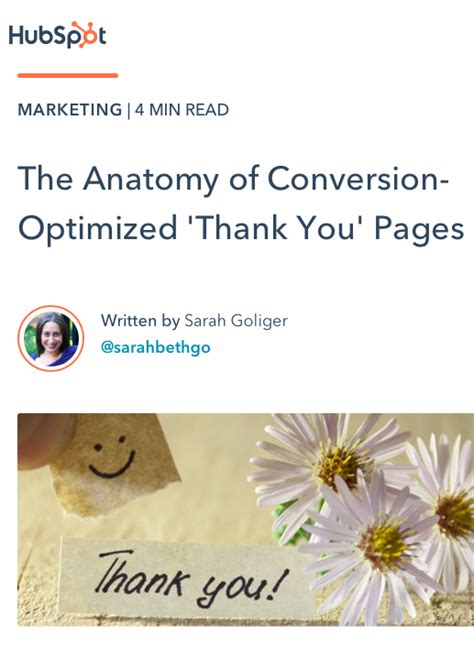 The Anatomy of Conversion-Optimized 'Thank You' Pages