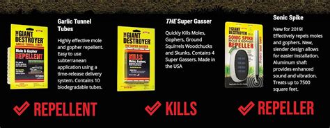 Buy The Giant Destroyer (GAS KILLER) (1Pack of 4 Tubes) kills Moles ...