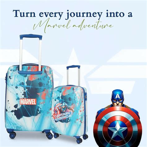 Novex Marvel Captain America Kids Polycarbonate Trolley Bag for Boys T
