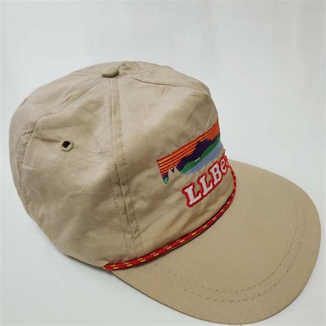 LL BEAN Big Logo Hat Vintage 1980s 90s USA Made Stretch Cap Rare OG ...