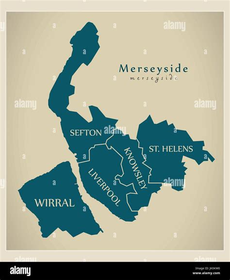 Merseyside Uk Map