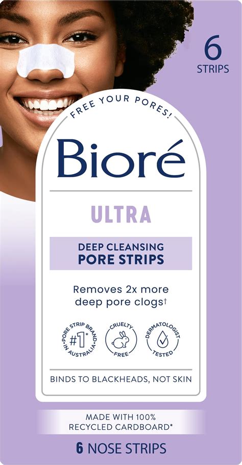 Amazon.com: Biore Blackhead Remover Pore Strip, Witch Hazel Ultra ...