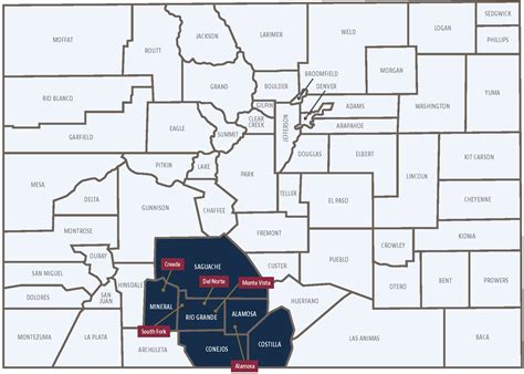 Mapa Del Valle De San Luis, Colorado