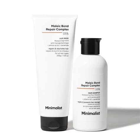 Buy Minimalist Maleic Bond Repair Complex Shampoo & Mask Combo Hair ...