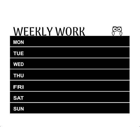 Chalkboard Sticker - Creatick Studio Weekly Work Removable Blackboard ...