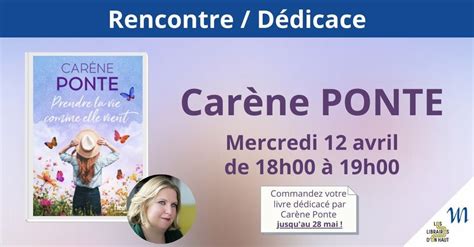 Rencontre / dédicace de Carène Ponte, Librairie Martelle, Amiens, 12 ...