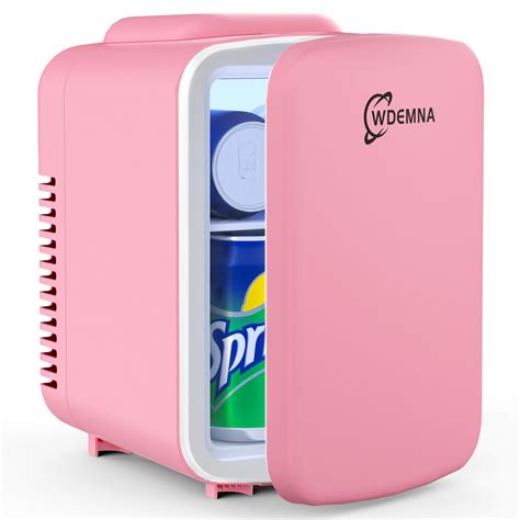 Mini Fridge Pink, 4 Liter/6 Cans Skincare Fridge for Bedroom, 110V AC ...
