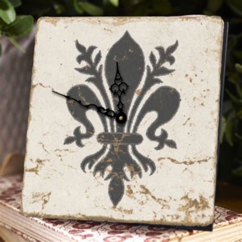Fleur-De-Lis Table Clock - French Fleur de Lis Clock - Regal Fleur de ...