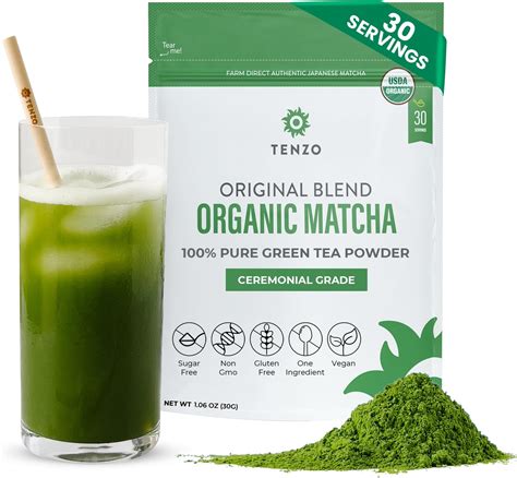 Amazon.com: Tenzo Matcha Green Tea Powder - Matcha Powder USDA Organic ...