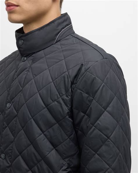 Peter Millar Men's Suffolk Quilted Coat | Neiman Marcus