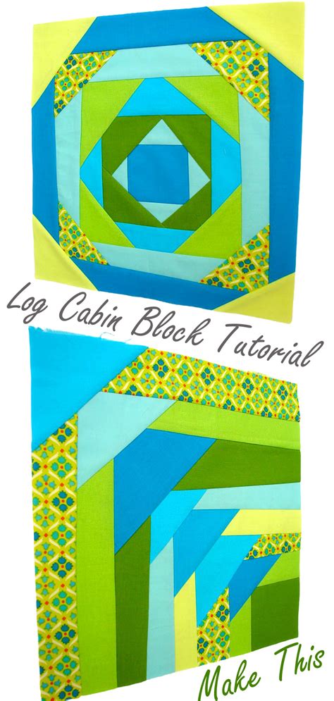 Image result for Log Cabin Quilt Block Tutorial