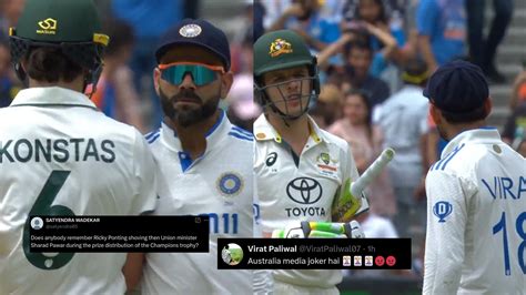 Virat Kohli Labeled 'Clown' in Australian Media After Sam Konstas ...