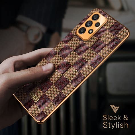 Vaku ® Samsung Galaxy A33 5G Cheron Series Leather Stitched Gold ...