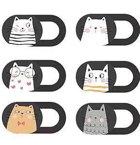 Mizi Webcam Privacy Cover Slide [6 Pack], Cute Camera Blocker Sticker ...