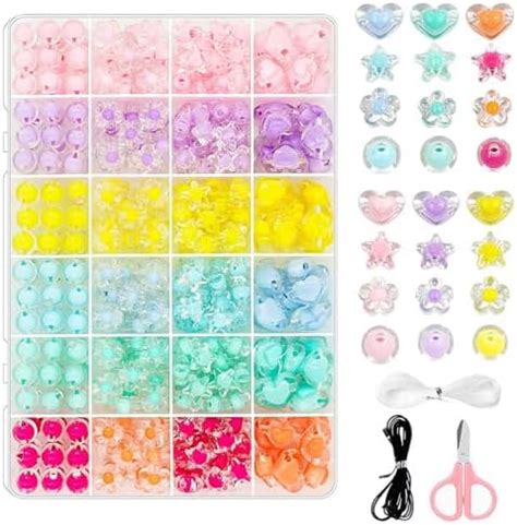 Buy Venzina® Acrylic Crystal Beads for Jewellery Making Kit, Macaron ...