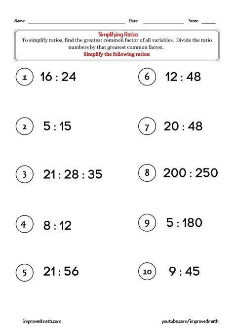 Equivalent Ratios Worksheet Grade 6 - Worksheet Activity Sheets