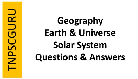 TNPSC Geography - Earth and Universe - Solar System [Questions ...
