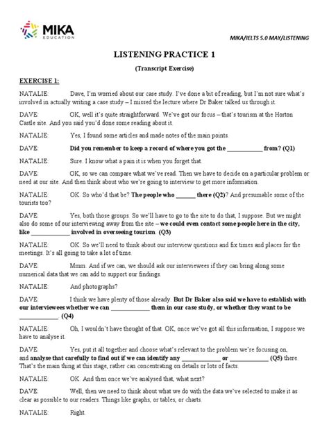 Image result for Audio Transcript Test Sample