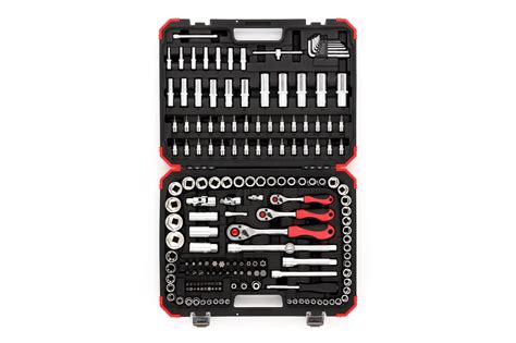 GEDORE R45603172 Hex Socket Set 1/4 3/8 1/2 Drive 172 Piece, Black/Red ...