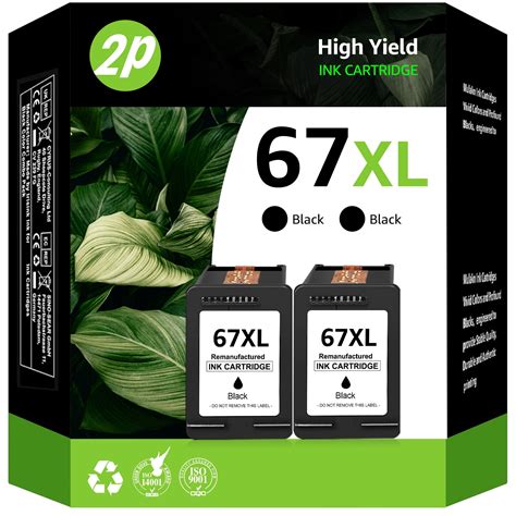 HP 67XL High Yield Black Ink Cartridges, Compatible for HP Envy ...