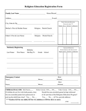 Fillable Online Prince-of-Peace-Religious-Education-Registration-Form ...