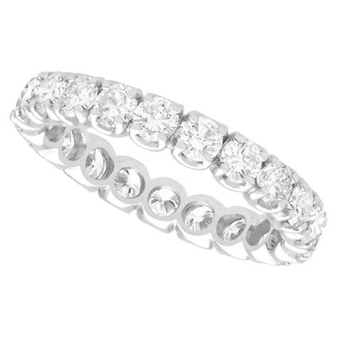 1.89 Carat Diamond Eternity Ring Vintage Fine Estate Jewelry Stacking ...