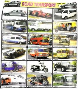 AFH 22 cm Road Transport Project Chart Sticker Pack of 2 Educational ...