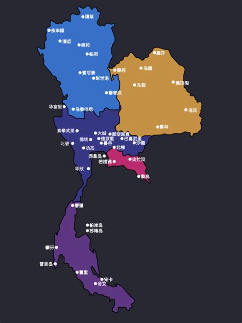泰国地图-泰游趣