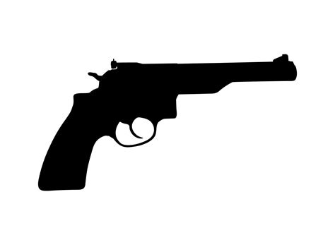 Silhouette of Gun, Pistol for Logo, Pictogram, Website or Graphic Design Element. Vector ...