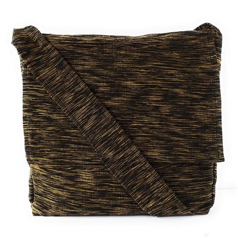 Buy Chris Crafts Unisex Black & Yellow Textured Sling Bag (Size 12 ...