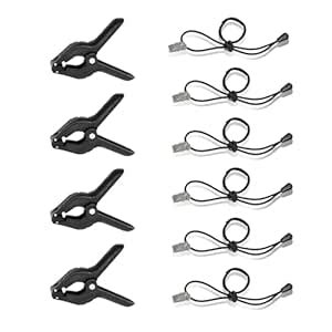 MEHOFOND 10 Clips Include 4 Spring Clamps 6 Background Stand Clips for ...