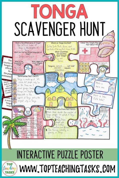 Tonga Scavenger Hunt Puzzle Activity - Top Teaching Tasks | Cloze ...